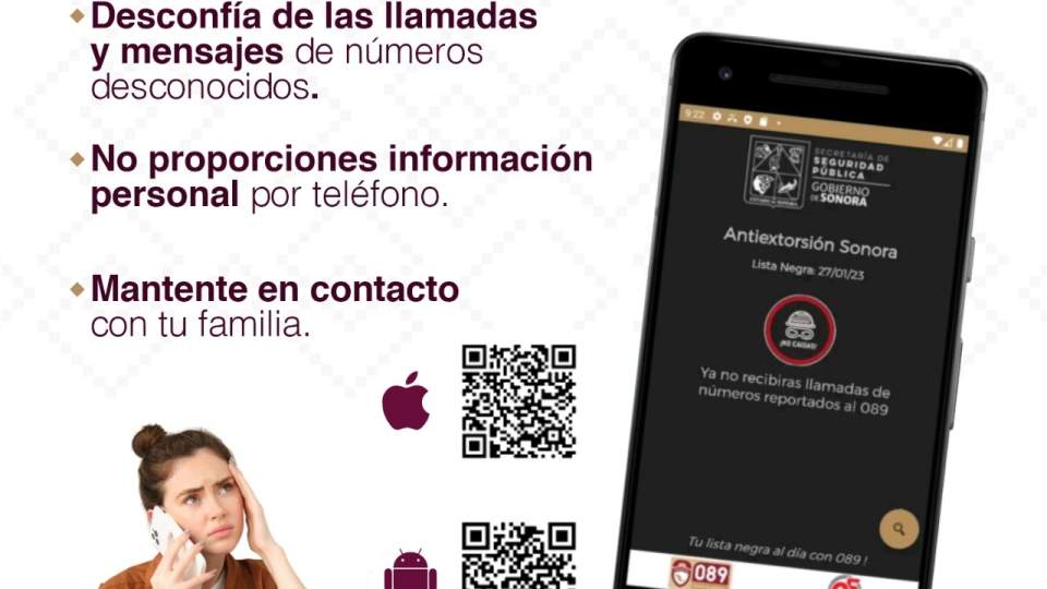 Comparte Gobierno de Sonora recomendaciones para prevenir la extorsión telefónica